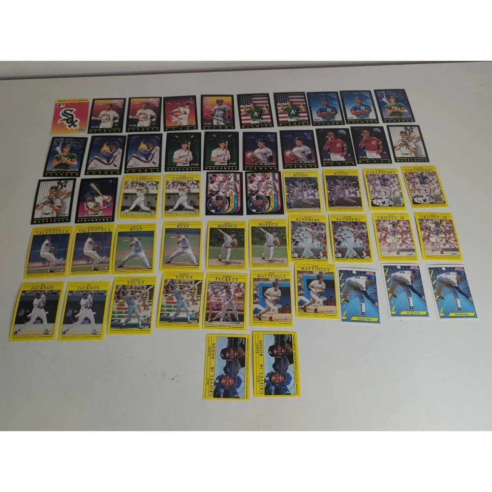 Mixed Lot Of 52 Gradable Baseball Cards 1991 Fleer Superstars Bo Jackson & More!